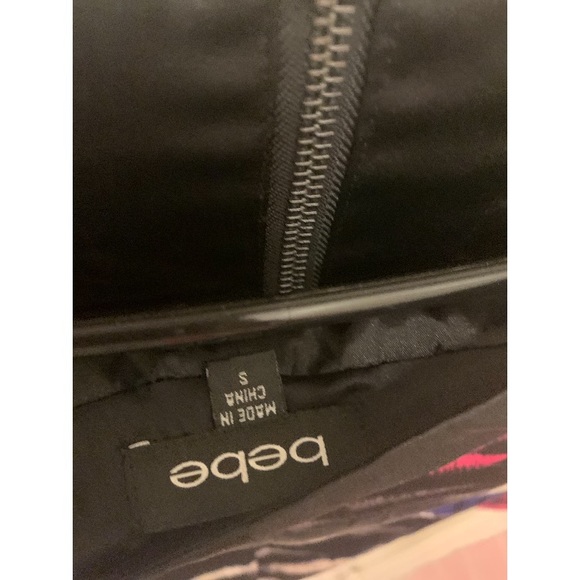 Bebe Multicolor Zip Front Mini Skirt Size S - Picture 3 of 3